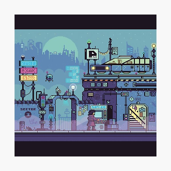 Item preview, Cyberpunk Street (w/Black Border) Pixel designed and sold by BJGpixel.