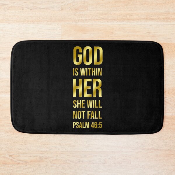 Item preview, God Is Within Her She Will Not Fall | Bible Verse | Psalm 46:5 designed and sold by christiangoods.
