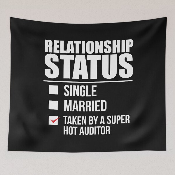 Item preview, Relationship status taken by super hot Auditor Valentine's Day designed and sold by losttribe.