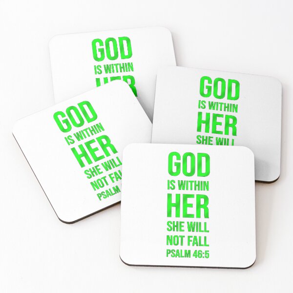 Item preview, God Is Within Her She Will Not Fall | Bible Verse | Psalm 46:5 designed and sold by christiangoods.