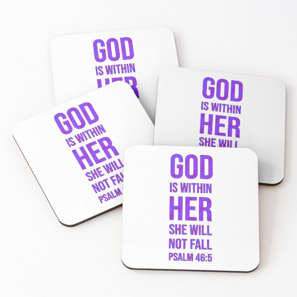 Item preview, God Is Within Her She Will Not Fall | Bible Verse | Psalm 46:5 designed and sold by christiangoods.