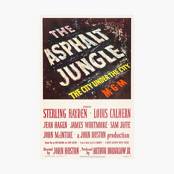 Asphalt Jungle - vintage noir film poster 50s Photographic Print