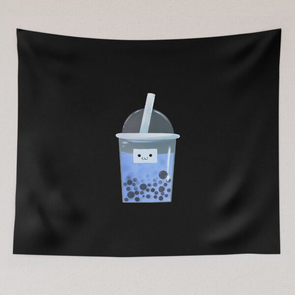 Item preview, blue kawaii  kawaii boba / bubble tea  designed and sold by Jenny Romeril.