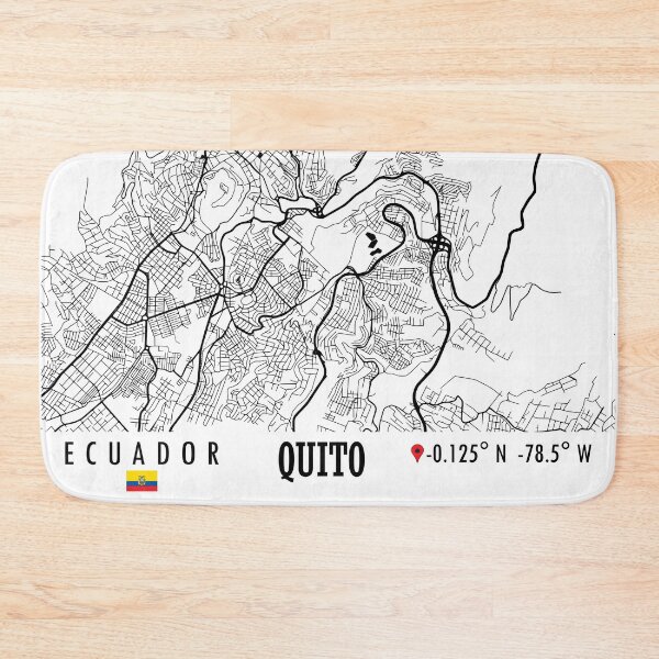 Item preview, Quito, Ecuador Road Map Art - Earth Tones designed and sold by hatimelhag.