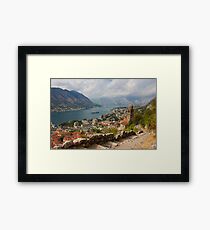 Kotor Panoramic View From the Fortress Framed Print
