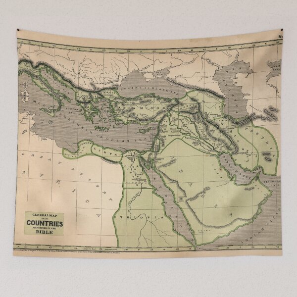 Item preview, Vintage Biblical Lands Map (1844) designed and sold by BravuraMedia.