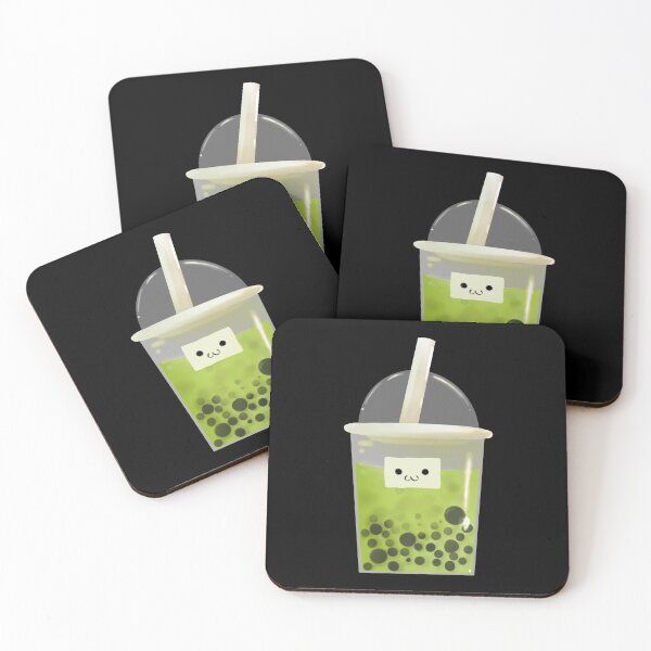 Item preview, green / lime kawaii boba / bubble tea  designed and sold by Jenny Romeril.