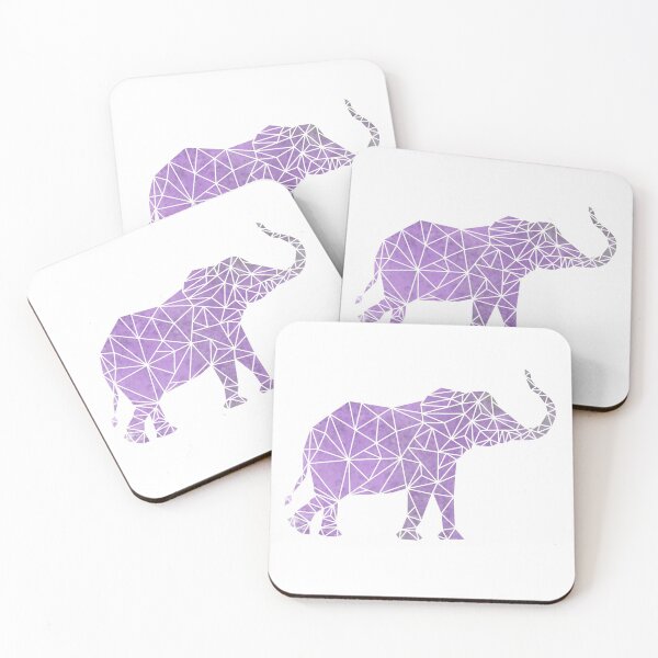 Item preview, Geometric watercolor elephant designed and sold by -emmajoy-.