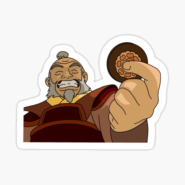 Uncle Iroh Avatar The Last Airbender White Lotus Tile Sticker By Ditsydesigns Redbubble