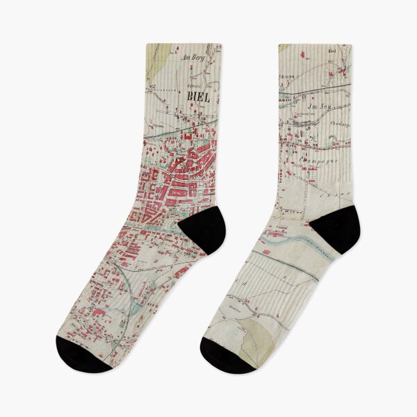 Item preview, Vintage Biel Switzerland Map (1906) designed and sold by BravuraMedia.