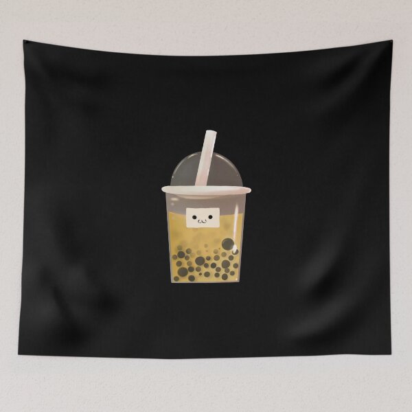 Item preview, Yellow kawaii  kawaii boba / bubble tea  designed and sold by Jenny Romeril.