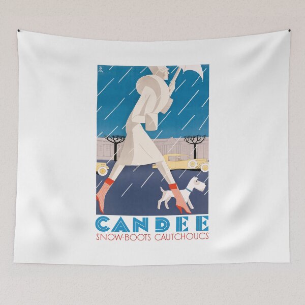 Aperçu de l'œuvre 1929 Candee Snow Boots Advertising Poster créée et vendue par retrographics.