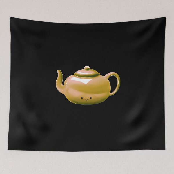 Item preview, Yellow kawaii  kawaii teapot/ tea  designed and sold by Jenny Romeril.