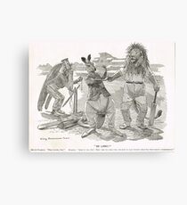 Ashes Cricket Punch cartoon 1899 W G Grace Canvas Print