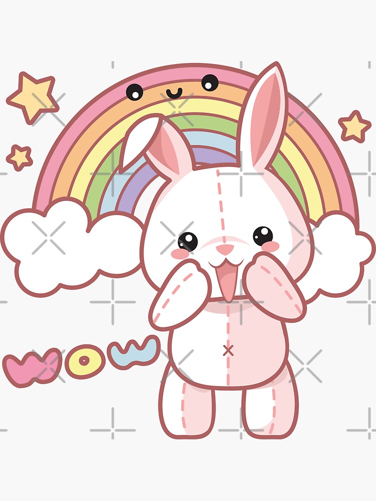 "Kawaii Bunny" Sticker by VanyNany | Redbubble