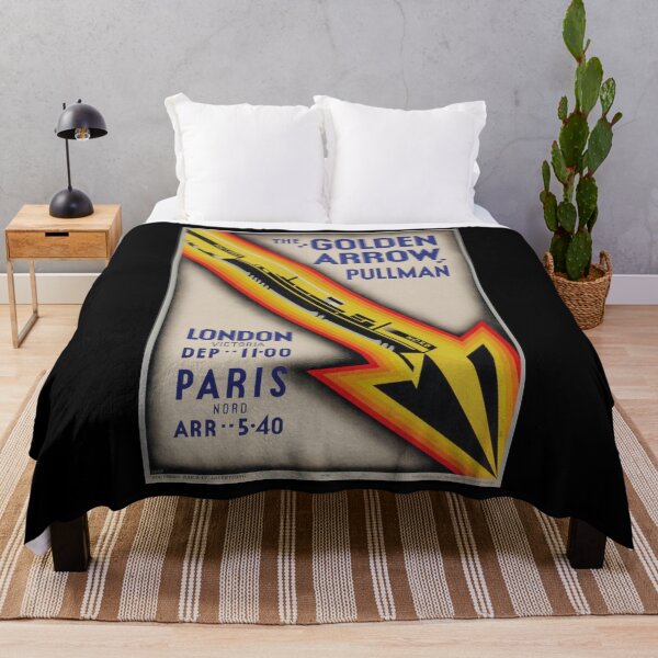 Item preview, Goldon Arrow Paris London vintage travel poster designed and sold by stickart-marek.