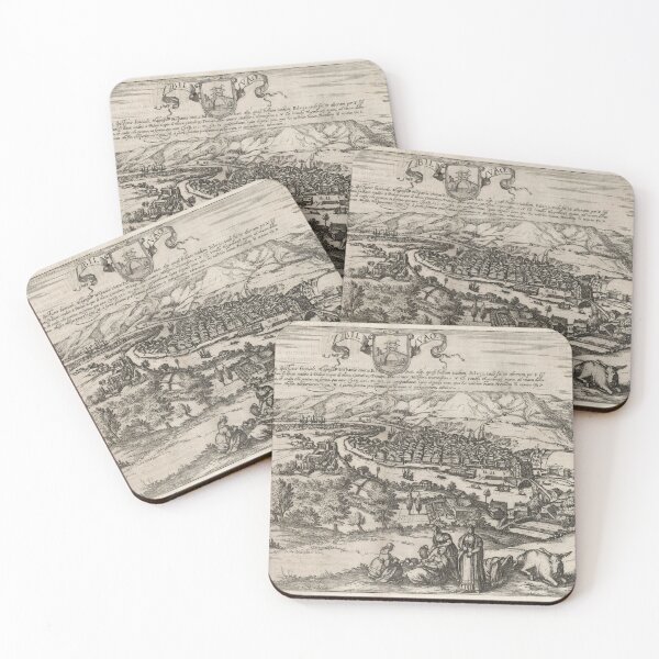 Item preview, Vintage Pictorial Map of Bilbao Spain (1575) designed and sold by BravuraMedia.