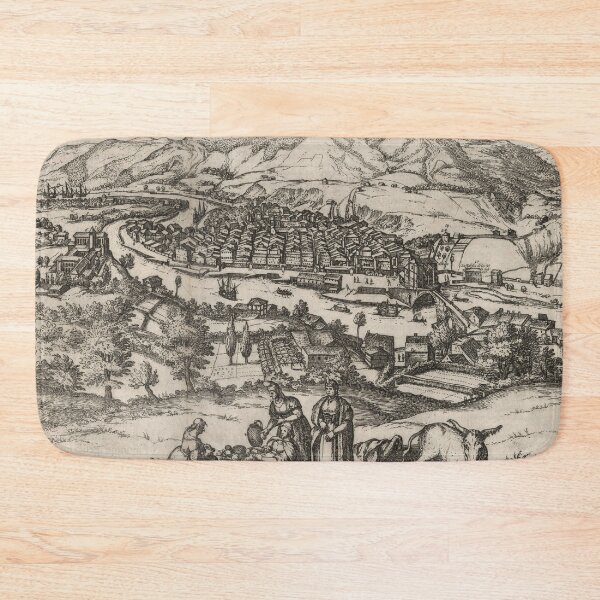 Item preview, Vintage Pictorial Map of Bilbao Spain (1575) designed and sold by BravuraMedia.