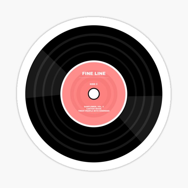 Fine Line Record Sticker