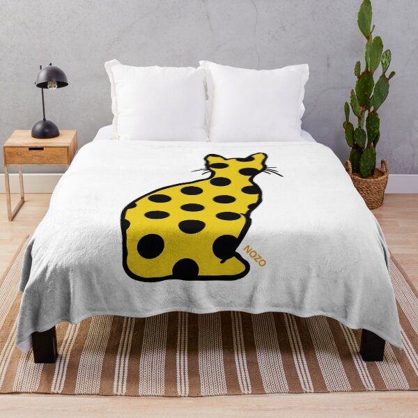 Item preview, Pop Cat - Back side - Polka dots in Yellow designed and sold by Nozomistudio.