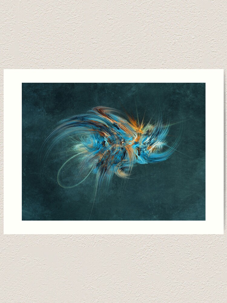 Alternate view of Blue Hornet Fractal Art Art Print