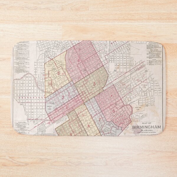 Item preview, Vintage Map of Birmingham AL (1903) designed and sold by BravuraMedia.