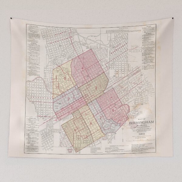 Item preview, Vintage Map of Birmingham AL (1903) designed and sold by BravuraMedia.