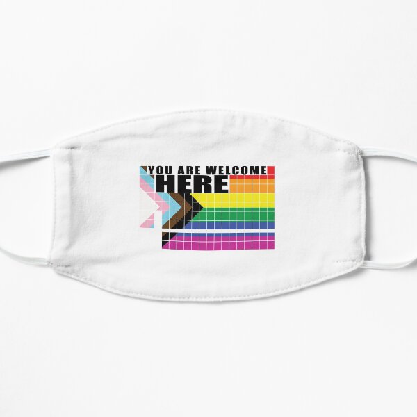 Progress Pride Flag - "You are welcome here" Periodic Table Mask