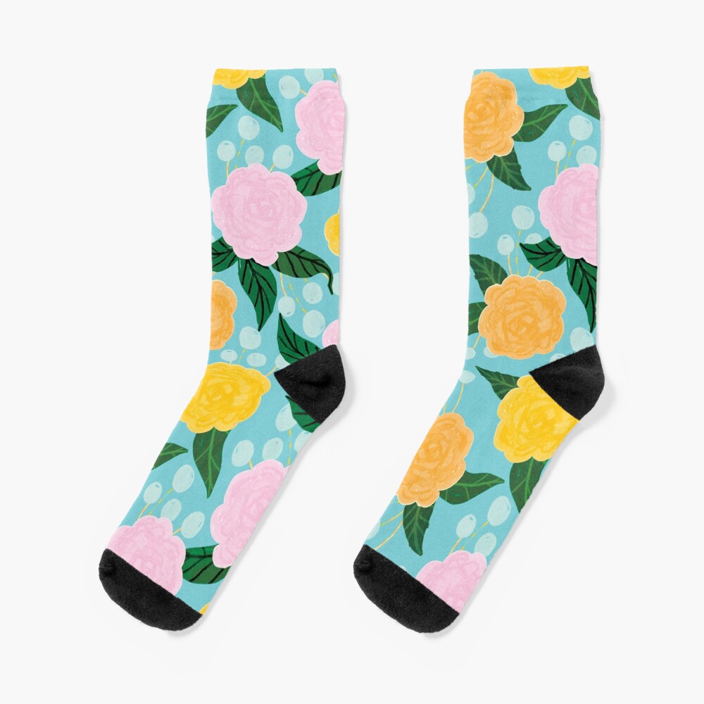 Playful pastel Florals Socks