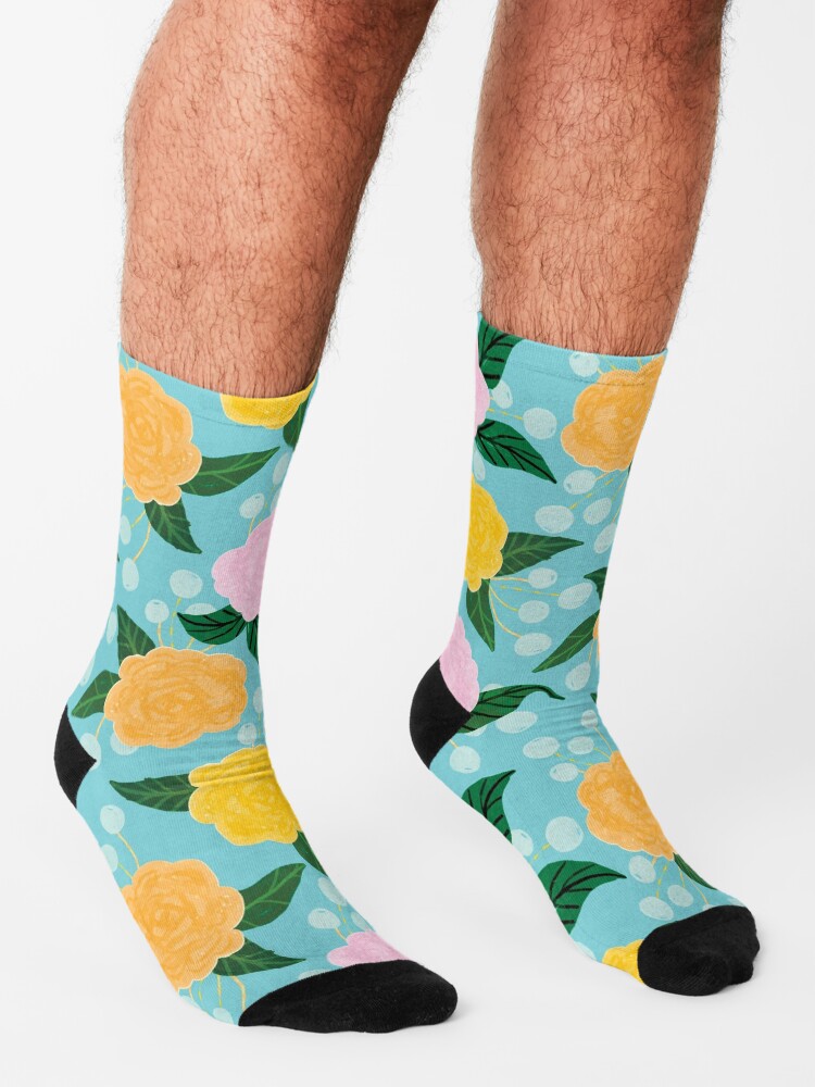 Alternate view of Playful pastel Florals Socks