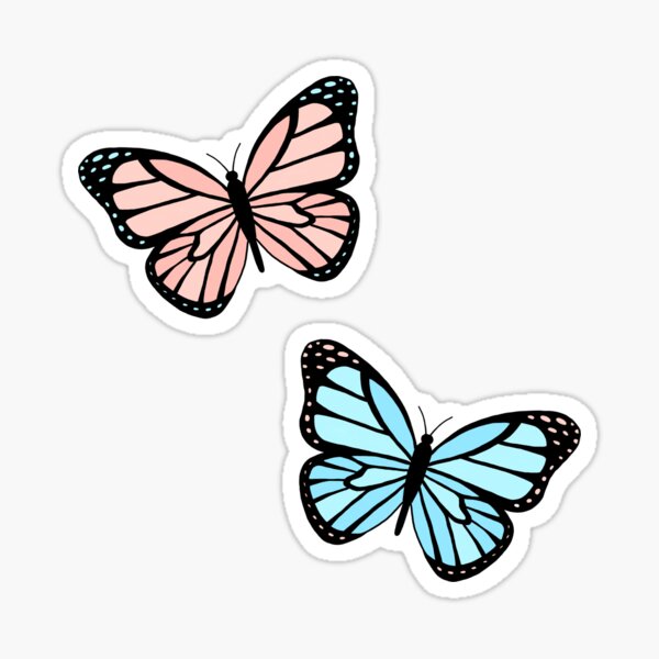 Item preview, Pink and Blue Butterflies designed and sold by Camille Albers.