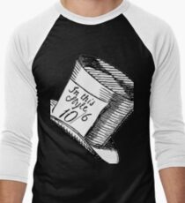 Alice in Wonderland Classic Mad Hatter Hat Men's Baseball ¾ T-Shirt