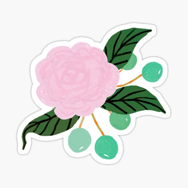 Playful pastel Florals Sticker