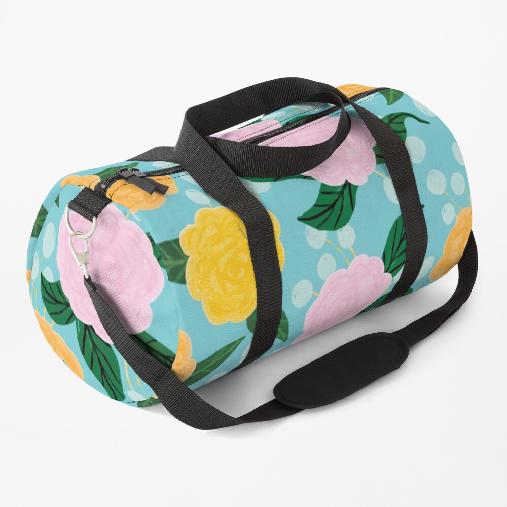 Playful pastel Florals Duffle Bag