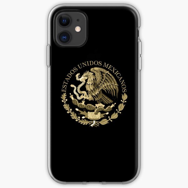 Mexican Flag Seal in sepia tones iPhone Soft Case