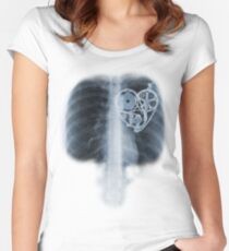 BiKE LOVE X Ray bicycle heart components Women's Fitted Scoop T-Shirt
