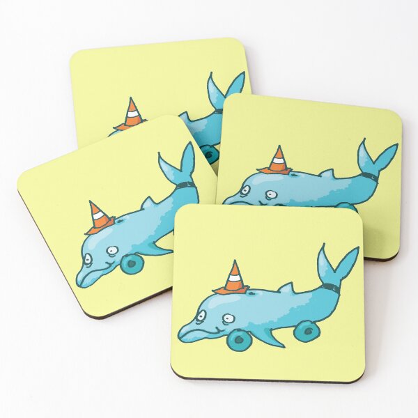Item preview, Dolphin Car Funny Hand Drawn Monster Doodle designed and sold by PastelPickles.