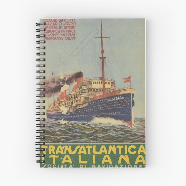Item preview, Transatlantica Italiana vintage travel poster designed and sold by stickart-marek.