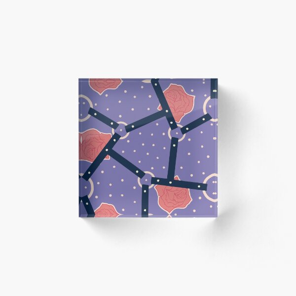 Floral Bondage -Purple | Billie Ruben Acrylic Block