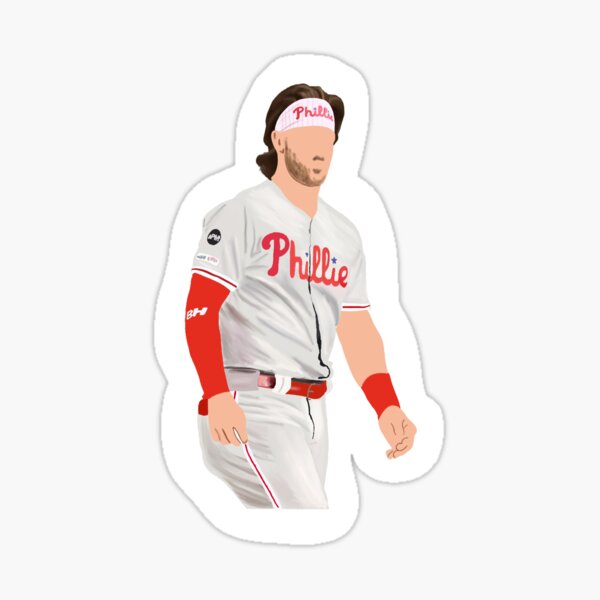 Bryce Harper #3 Philadelphia Phillies Signature Jersey  Sticker for Sale  by TheBmacz