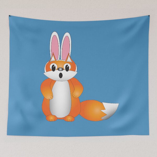 Item preview, Cute Funny Fox in Bunny Ears designed and sold by candhdesigns.