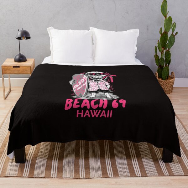 Item preview, Beach 69 Hawaii Surfing Skeleton Tee designed and sold by davestees506.