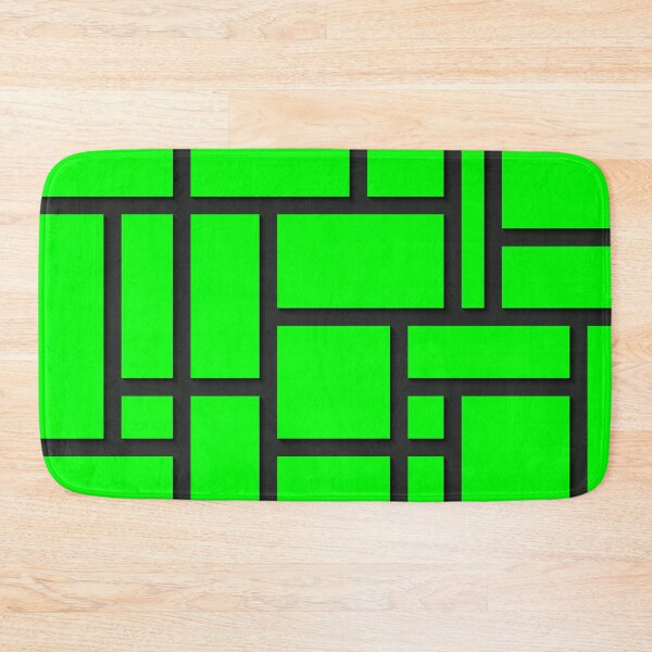 Item preview, Neon Green Rectangular Geometric Block Art Design designed and sold by inquestyle.