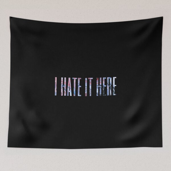Item preview, I HATE IT HERE MARBLE QUOTE GRAPHIC designed and sold by heyjessicaho.