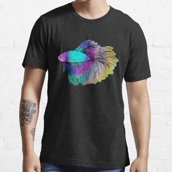 Betta Fish - Multicolor On Mens T Shirt