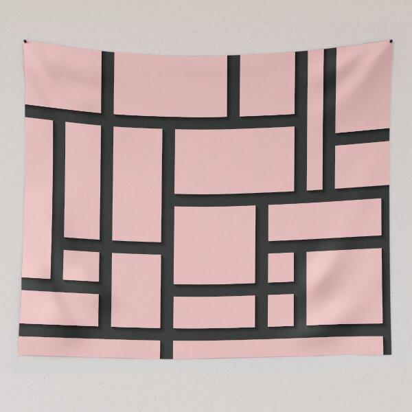 Item preview, Light Pink Rectangular Geometric Block Art Design designed and sold by inquestyle.