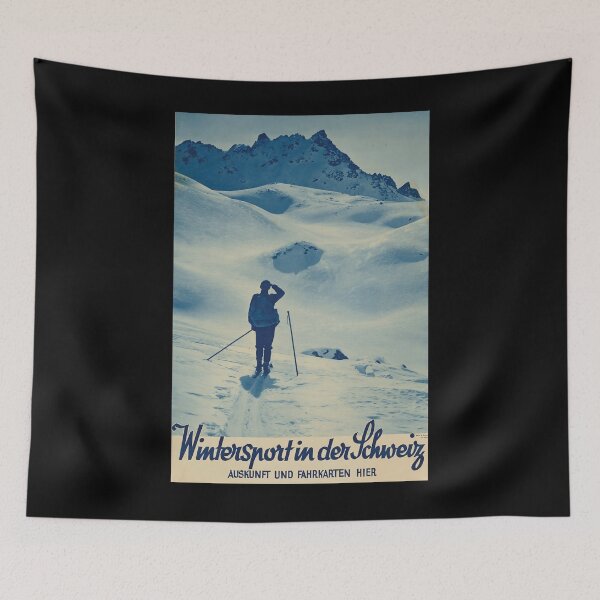 Artikelvorschau, Wintersport in der Schweiz vintage travel poster entworfen und verkauft von stickart-marek.