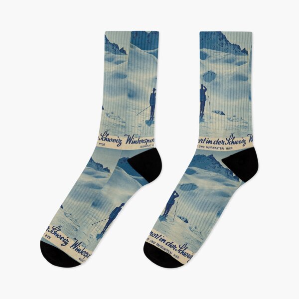 Item preview, Wintersport in der Schweiz vintage travel poster designed and sold by stickart-marek.