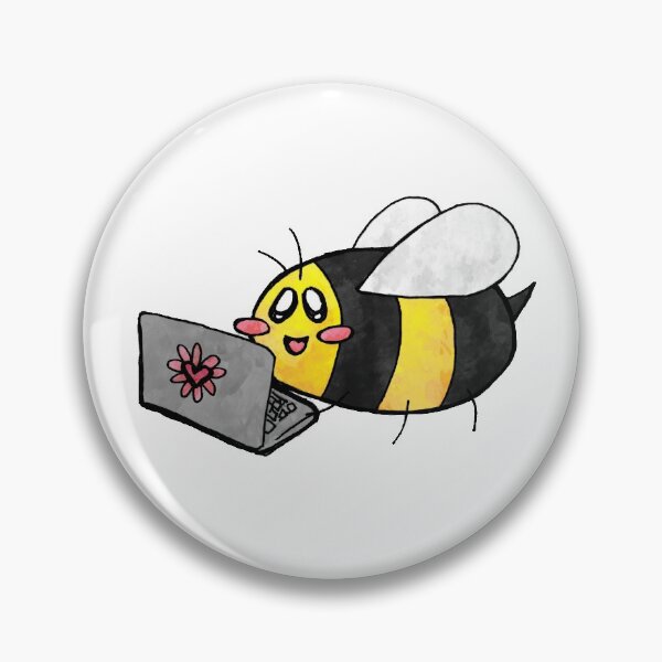 Item preview, Busy Bee on Laptop designed and sold by Bumblefuzzies.