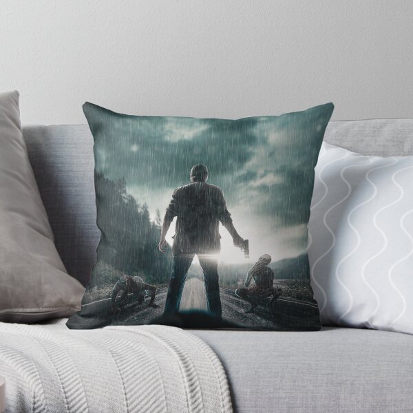 Road Zombies are attacking Throw Pillow